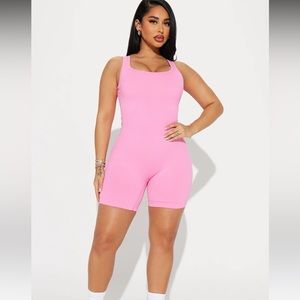 Ballerina Seamless Active Romper- Pink